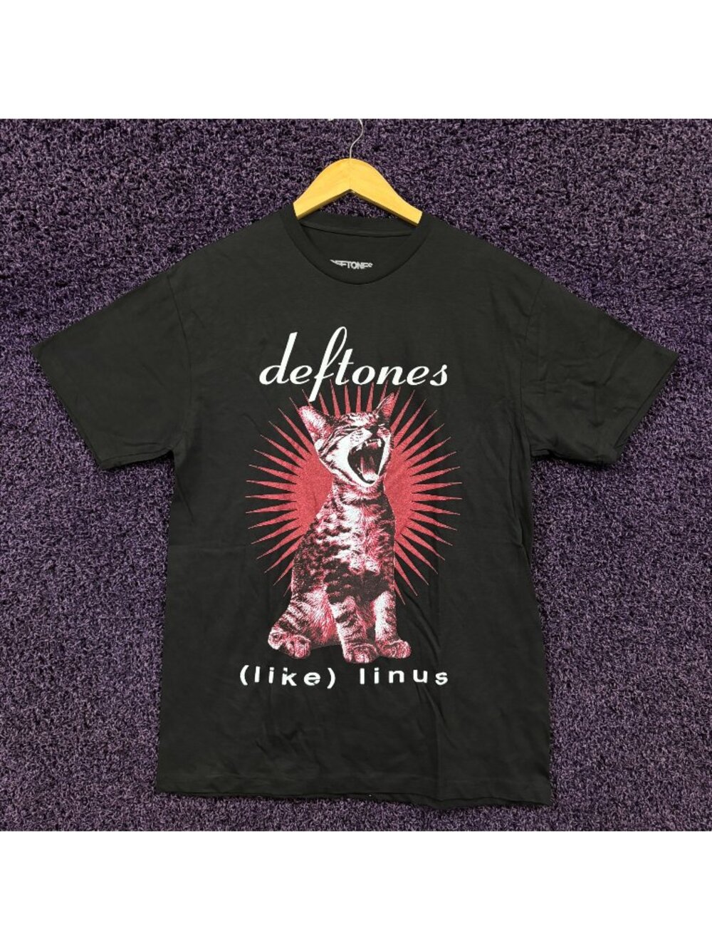 Deftones Like (Linus) Cat T-Shirt Size Large